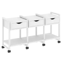 Loft Тумба на колесных опорах наборная. Вариант №4 VR.L-TN-4.K Тиквуд тёмный/Чёрный металл 1440×460×767