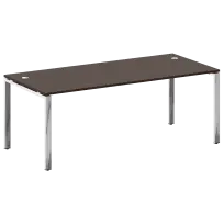 Metal System Direct Стол рабочий руководителя на П-обр. м/к БП.СРР-6.9 Акация/Нерж. сталь 2000*900*750