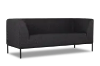 Трехместный диван Ультра 2.0 Euroforma / Рогожка Wool / Черный / 1820×720×750