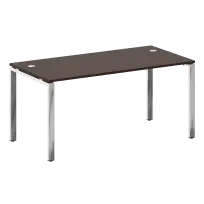 Metal System Direct Стол рабочий руководителя на П-обр. м/к БП.СРР-4.8 Акация/Нерж. сталь 1600*800*750