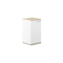 Шкаф для документов низкий левый Allegro / Корпус: Белый, Топ/Дно: Акация равелло, Фасады: Белый / AG.203.WH.AR.WH.L