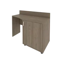 Light Стол (узкий) с тумбой и бортиком С-СТУ-120 (R) Клён 1200x550/400x750