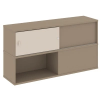 Estetica Надставка на две тумбы высокая ES.NV-6.2 Латте/Тиквуд тёмный 1500×410×795