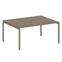 Metal System Quattro Перег. стол (1 столешница) на П-образном м/к 40БП.ПРГ-1.4 Акация/Антрацит металл 1600*1235*750