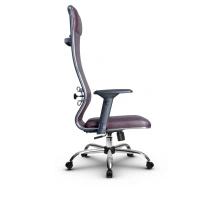 Кресло для руководителя Метта L 1m 42/4D_17833_Кожа перфорированная NewLeather – Темно-коричневый