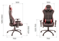 Геймерское кресло Everprof Lotus S10 Экокожа Красный