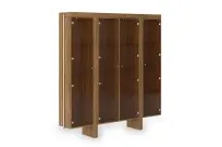 DAO Walnut Стеллаж со стеклянными дверьми DA2223 / Шпон Африканского ореха TA56A DA 2223