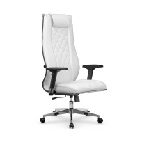 Кресло для руководителя Метта L 1m 50M/4D_17834_Кожа перфорированная NewLeather - Черный_Кожа перфорированная NewLeather - Черный