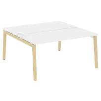 Onix Wood Рабочая станция OW.D.RS-2.4.8 Белый бриллиант/Дуб светлый/Белый металл 1580*1635*750