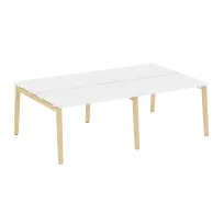 Onix Wood Рабочая станция OW.D.RS-4.2.7 Белый бриллиант/Дуб светлый/Белый металл 2360*1475*750