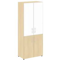 Шкаф LT.ST-1.2 R white Yalta / Акация – Стекло white 800×450×1987