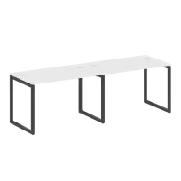 Metal System Quattro Р. ст. на 2 раб. места на О-образном м/к 40БО.СМ-2.2 Акация/Антрацит металл 2400*720*750