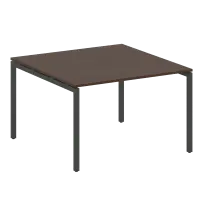 Metal System Quattro Перег. стол (1 столешница) на П-образном м/к 40БП.ПРГ-1.2 Акация/Антрацит металл 1200*1235*750