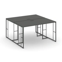 Стол-бенч на металлокаркасе Rift RF.DRS-013 Дуб Табак/Металл Черный 1380×1432×750