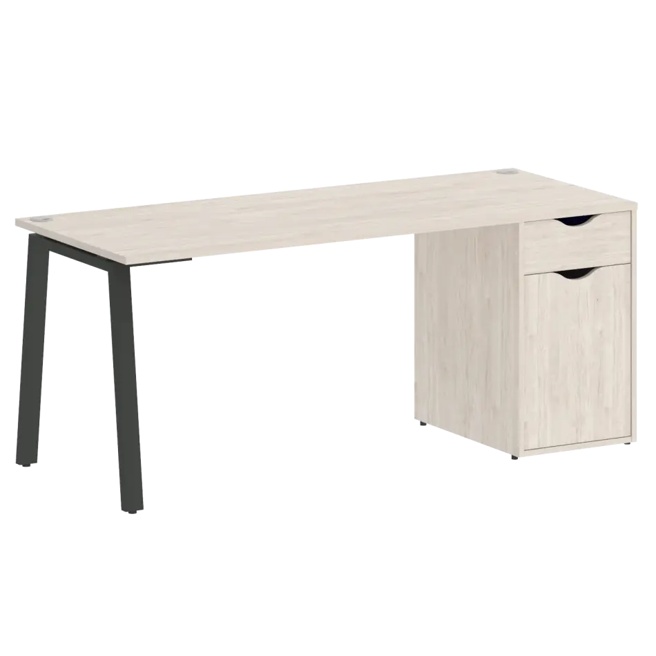 Home Office Стол офисный VR.SP-3-178.1.A Денвер светлый/Антрацит металл 1780×720×750