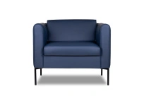 Кресло Savoy Euroforma / Экокожа Euroline 980 / Серо-синяя / 875×800×720