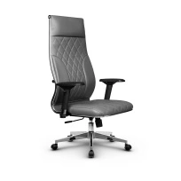 Кресло для руководителя Метта L 1m 44M/4D_17834_Кожа перфорированная NewLeather – Темно-бордовый