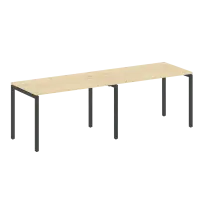 Metal System Quattro Р. ст. на 2 раб. места на П-образном м/к 40БП.СМ-2.2 Акация/Антрацит металл 2400*720*750