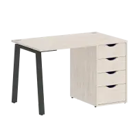 Home Office Стол офисный VR.SP-3-118.4.A Белый/Мокко металл 1180×720×750