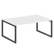 Metal System Quattro Перег. стол (1 столешница) на О-образном м/к 50БО.ПРГ-1.5 Акация/Антрацит металл 1800*1235*750