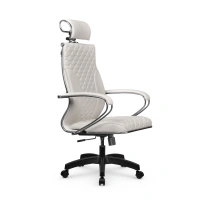 Кресло для руководителя Метта L 2c 44C/K_17831_Кожа перфорированная NewLeather - Черный_Кожа перфорированная NewLeather - Черный