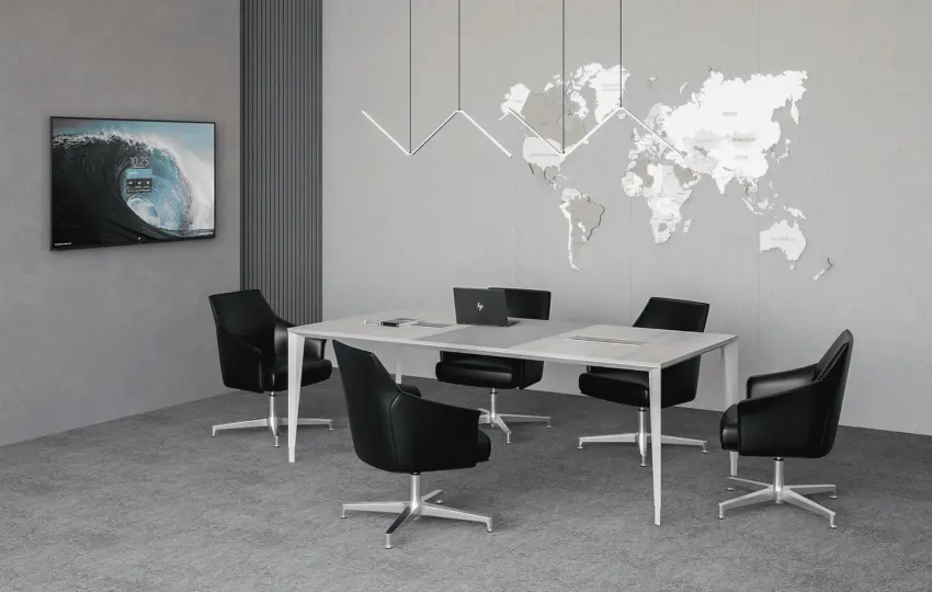 Столы для переговоров Atlas цвет Бренсон Трюфель – Антрацит – Серый Камень