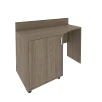 Light Стол (узкий) с тумбой и бортиком С-СТУ-120 (L) Клён 1200x550/400x750