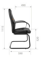 Конференц-кресло Chairman 950V LT Россия / Экопремиум / Черный