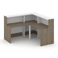 Style Стойка ресепшн, комплект №4 Л.РН-4 Вяз Благородный/Белый 1758×1758×1156