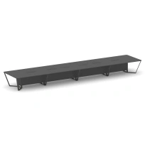 Стол для переговоров прямоугольный Steel Meet KD-PR.B.SP-24 / Тиквуд Светлый – Металл Антрацит / 8000×1600×750