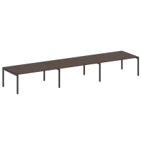 Metal System Quattro Перег. стол (3 столешницы) на П-оразном м/к 50БП.ПРГ-3.5 Акация/Антрацит металл 5400*1235*750