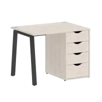 Home Office Стол офисный VR.SP-3-98.4.A Денвер светлый/Белый металл 980×720×750