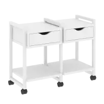 Loft Тумба на колесных опорах наборная. Вариант №1 VR.L-TN-1.K Тиквуд тёмный/Чёрный металл 970×460×767
