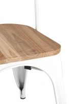 Стул TOLIX WOOD черный патина золото
