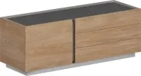 Тумба опорная приставная правая Oliver / OL-20-12.OS.DT.DT.R / 1600×550×569 / Корпус: Оникс серый / Фасады:  Дуб табак