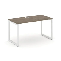 Стол офисный Style Project SN-4O.SP-011 / Дуб Табак – Металл Белый / 980×700×750