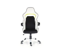 Кресло игровое NORDEN Джокер Z  / (black+white) черно-белый пластик / черная ткань / белая экокожа