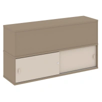 Estetica Надставка на две тумбы высокая ES.NV-3.1 Латте/Тиквуд тёмный 1500×410×795