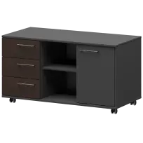 Креденция левая Кортез KZT-62L Темный шимо/Белый
