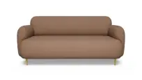 Диван офисный двухместный Wave Euroforma / Экокожа Nappa / Опоры Металл / Коричневый / 1600×870×740
