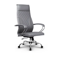 Кресло для руководителя Метта L 1c 44C/K_17833 Кожа перфорированная NewLeather – Черный