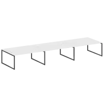 Metal System Quattro Р. ст. на 6 раб. места на О-образном м/к 40БО.СМ-6.5 Акация/Антрацит металл 5400*1475*750