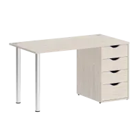Home Office Стол офисный VR.SP-3-138.4 Серый/Хром опоры 1380×720×750
